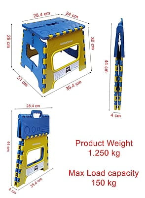 Varmora Plastic Super Strong Folding Step Stool for Adults and Kids, Kitchen Stepping Stools, Garden Step Stool,Office Stool,Kitchen Stool Folding Stool Varmora Plastic Super Strong Folding Step Stool for Adults and Kids, Kitchen Stepping Stools, Garden Step Stool,Office Stool,Kitchen Stool Folding Stool