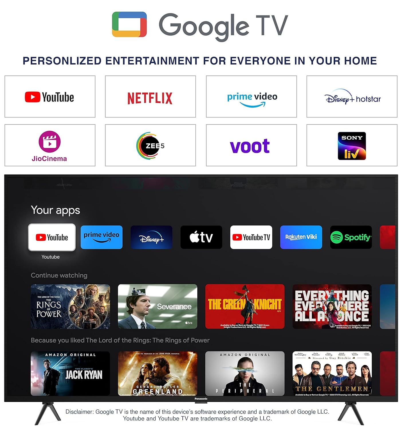 Panasonic 139 cm (55 inches) 4K Ultra HD Smart LED Google TV TH-55MX660DX Panasonic 139 cm (55 inches) 4K Ultra HD Smart LED Google TV TH-55MX660DX