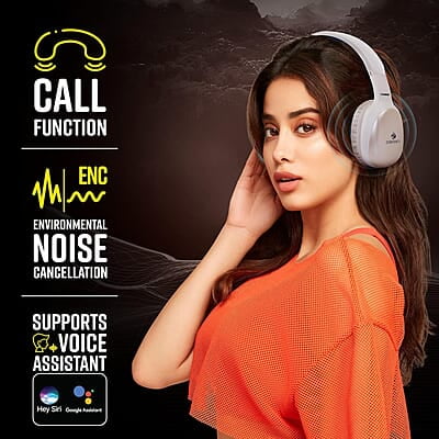 ZEBRONICS Thunder PRO Over Ear Wireless Headphone with Dual Pairing, Gaming Mode, ENC, Bluetooth, Call Function, Aux, Micro SD, Voice Assistant, Deep Bass, Up to 60h Backup ZEBRONICS Thunder PRO Over Ear Wireless Headphone with Dual Pairing, Gaming Mode, ENC, Bluetooth, Call Function, Aux, Micro SD, Voice Assistant, Deep Bass, Up to 60h Backup