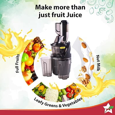Wonderchef Regalia Full Fruit Cold Press Slow Juicer 55 Rpm Slow Juicer 240 Watts Powerful Dc Motor Wonderchef Regalia Full Fruit Cold Press Slow Juicer 55 Rpm Slow Juicer 240 Watts Powerful Dc Motor