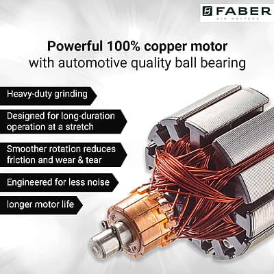 Faber FMG Candy 1000 3J 1000W Mixer Grinder with 3 Jars Faber FMG Candy 1000 3J 1000W Mixer Grinder with 3 Jars