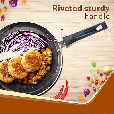 AGARO Elegant Non Stick Tawa, 28 cm Diameter, Induction and Gas Oven AGARO Elegant Non Stick Tawa, 28 cm Diameter, Induction and Gas Oven