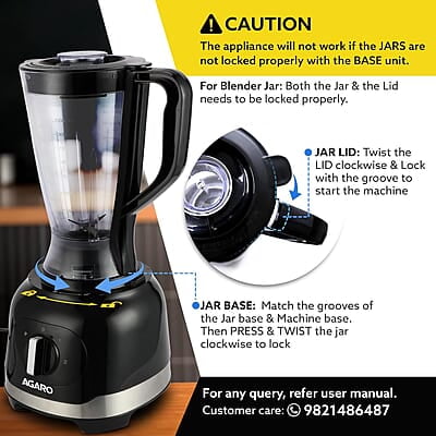 AGARO Grand Food Processor, Multi-functional Chopper, Grinder, Slicer, Shredder, Blender, 1000W, Mincing, Dicing, Shredding, Kneading, SS Blade, Black AGARO Grand Food Processor, Multi-functional Chopper, Grinder, Slicer, Shredder, Blender, 1000W, Mincing, Dicing, Shredding, Kneading, SS Blade, Black