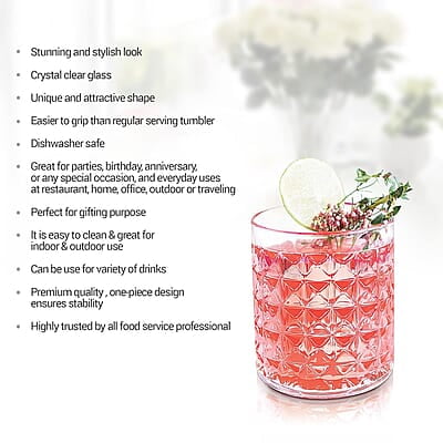 Treo by Milton Knitts 260 Glass Tumblers, Transparent, Knitt Textured Design Glasses Set of 6, 260 ml Each Ideal for Water, Juice, Cocktails, Mocktails Treo by Milton Knitts 260 Glass Tumblers, Transparent, Knitt Textured Design Glasses Set of 6, 260 ml Each Ideal for Water, Juice, Cocktails, Mocktails