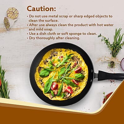 AGARO Elite Hard Anodised Tapper Frying Pan, 1.5L Capacity, 24 cm Diameter AGARO Elite Hard Anodised Tapper Frying Pan, 1.5L Capacity, 24 cm Diameter