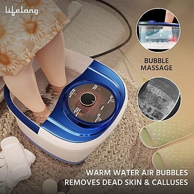 Lifelong Foot Spa Machine: Pedicure, Foot Spa, Massager - Relaxing Heat & Bubbles for Ultimate Foot Massage at Home – 12 Massage Rollers Lifelong Foot Spa Machine: Pedicure, Foot Spa, Massager - Relaxing Heat & Bubbles for Ultimate Foot Massage at Home – 12 Massage Rollers