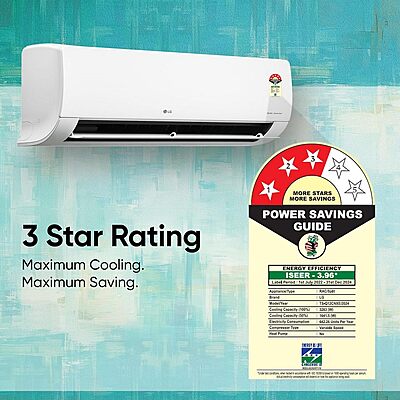 LG 1 Ton 3 Star Dual Inverter Split Ac (Copper, AI Convertible 6-In-1 Cooling, HD Filter with Anti-Virus Protection LG 1 Ton 3 Star Dual Inverter Split Ac (Copper, AI Convertible 6-In-1 Cooling, HD Filter with Anti-Virus Protection