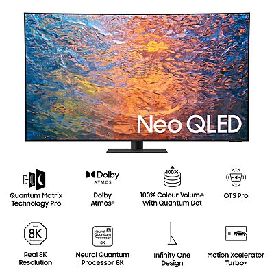 Samsung 138 cm (55 inches) 4K Ultra HD Smart Neo QLED TV QA55QN95CAKLXL Samsung 138 cm (55 inches) 4K Ultra HD Smart Neo QLED TV QA55QN95CAKLXL