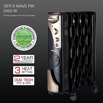 Havells OFR 9 Wave Fin with PTC 2400 Watts Fan Heater Havells OFR 9 Wave Fin with PTC 2400 Watts Fan Heater