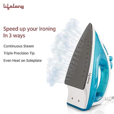 Lifelong Steam Iron Press 1200 W, Electric Steam Iron with 185ml Tank Capacity
