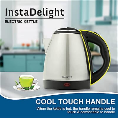 Crompton Insta Delight 1.5L SS Electric Kettle with Auto shut-off Dry Boil Protection 1500 W Crompton Insta Delight 1.5L SS Electric Kettle with Auto shut-off Dry Boil Protection 1500 W