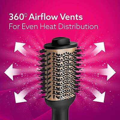 AGARO HV2179 1200 Watts Professional Volumizer Hair Dryer, 24K Gold Styling Surface AGARO HV2179 1200 Watts Professional Volumizer Hair Dryer, 24K Gold Styling Surface