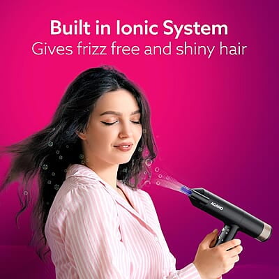 AGARO Bldc Professional Hair Dryer 2000 Watts,110000 Rpm,Fast Drying,3 Speed 3 Temperature Settings AGARO Bldc Professional Hair Dryer 2000 Watts,110000 Rpm,Fast Drying,3 Speed 3 Temperature Settings