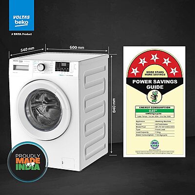 Voltas Beko, A Tata Product 7 Kg 5 Star Inverter, Fully Automatic Front Load Washing Machine Voltas Beko, A Tata Product 7 Kg 5 Star Inverter, Fully Automatic Front Load Washing Machine