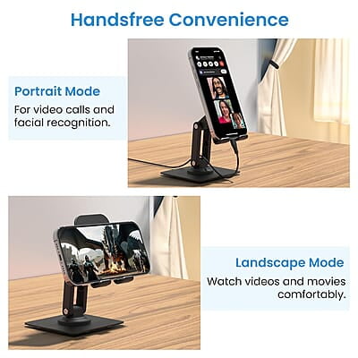 Ambrane 360° Rotation, Foldable Design Mobile Stand with Stable Metalic Round Base, Multiple Height & Angle adjustments Compatible with Smartphones, Tablets, Kindles & iPad Twistand 360 Ambrane 360° Rotation, Foldable Design Mobile Stand with Stable Metalic Round Base, Multiple Height & Angle adjustments Compatible with Smartphones, Tablets, Kindles & iPad Twistand 360