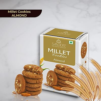 SMOOR Premium Almond Millet Cookies Crunchy & Sweet Gourmet Cookie Biscuits 150g SMOOR Premium Almond Millet Cookies Crunchy & Sweet Gourmet Cookie Biscuits 150g