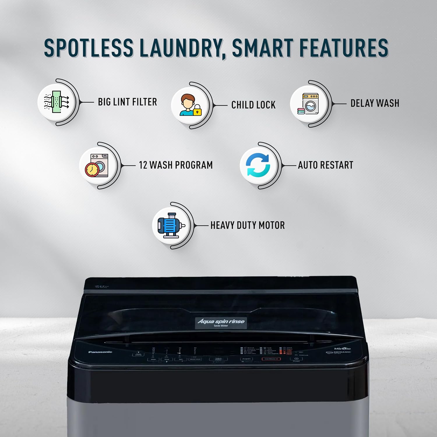Panasonic 7 Kg Wifi Fully-Automatic Top Loading Smart Washing Machine Panasonic 7 Kg Wifi Fully-Automatic Top Loading Smart Washing Machine