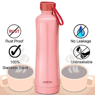 Milton New Tiara 600 Thermosteel 24 Hours Hot & Cold Water Bottle, 490 ml Milton New Tiara 600 Thermosteel 24 Hours Hot & Cold Water Bottle, 490 ml