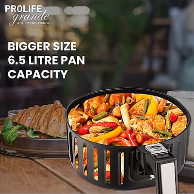 Havells Grande Air Fryer with Aero Crisp Technology, 6.5 Litre Large Pan Capacity, 10 Pre- Set Menu Havells Grande Air Fryer with Aero Crisp Technology, 6.5 Litre Large Pan Capacity, 10 Pre- Set Menu