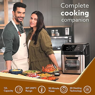 AGARO Regency Air Fryer For Home, 12L, Family Rotisserie Oven, 1800W, 9 Preset Menu AGARO Regency Air Fryer For Home, 12L, Family Rotisserie Oven, 1800W, 9 Preset Menu