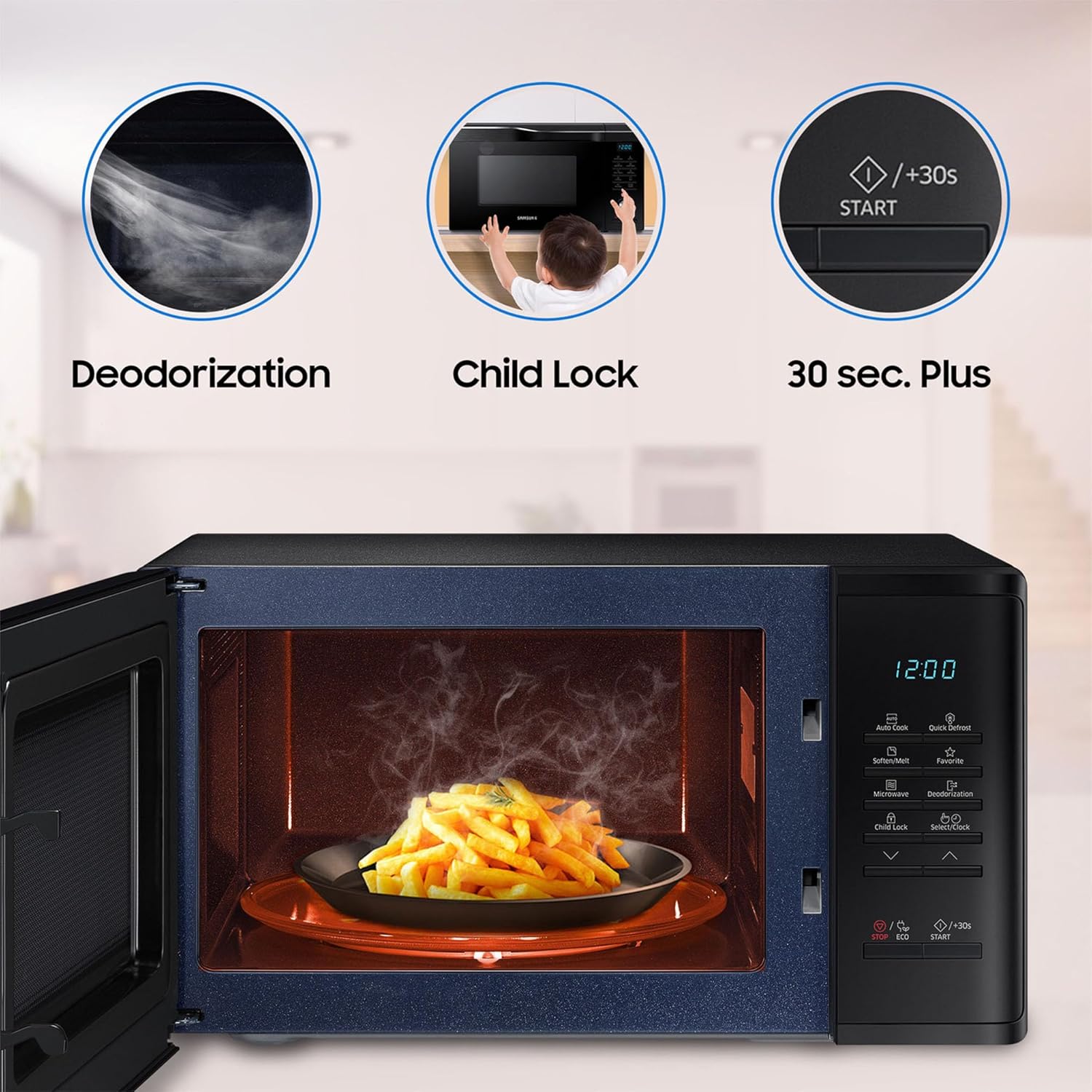 Samsung 23 L Solo Microwave Oven (MS23A3513AK/TL Samsung 23 L Solo Microwave Oven (MS23A3513AK/TL