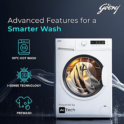 Godrej 8 Kg 5 Star I-Sense Technology Fully-Automatic Front Load Washing Machine Godrej 8 Kg 5 Star I-Sense Technology Fully-Automatic Front Load Washing Machine