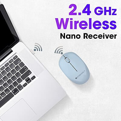 ZEBRONICS Cheetah Wireless Mouse with 1600 DPI, High Accuracy, Precise Usage, 3 Buttons, Ergonomic and Comfortable Design ZEBRONICS Cheetah Wireless Mouse with 1600 DPI, High Accuracy, Precise Usage, 3 Buttons, Ergonomic and Comfortable Design