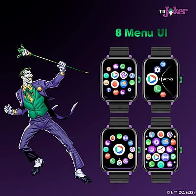 ZEBRONICS DC Joker Edition DRIP Smartwatch with Bluetooth 5.1 Calling, 1.69" Display Size, Voice Assistance, 11 Built-in + Customizable Watch Faces, 8 Menu UI, IP67 and 100+ Sports Tracker ZEBRONICS DC Joker Edition DRIP Smartwatch with Bluetooth 5.1 Calling, 1.69" Display Size, Voice Assistance, 11 Built-in + Customizable Watch Faces, 8 Menu UI, IP67 and 100+ Sports Tracker