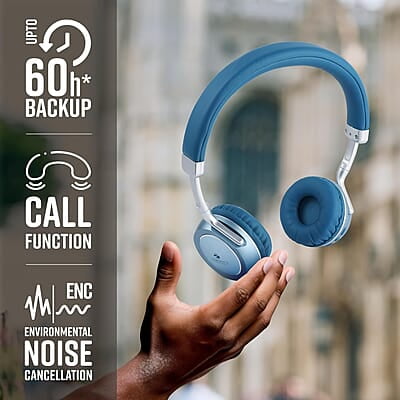 ZEBRONICS DUKE 2 Wireless Headphone, Supports Bluetooth, Dual Pairing, Deep Bass, up to 60h Battery Backup, AUX, Environmental Noise Cancellation, Gaming Mode, Now with Type C Charging ZEBRONICS DUKE 2 Wireless Headphone, Supports Bluetooth, Dual Pairing, Deep Bass, up to 60h Battery Backup, AUX, Environmental Noise Cancellation, Gaming Mode, Now with Type C Charging