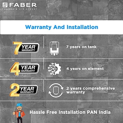 Faber Jazz 15L Vertical Storage Water Heater Titanium Glassline Coated Tank 2000W Faber Jazz 15L Vertical Storage Water Heater Titanium Glassline Coated Tank 2000W