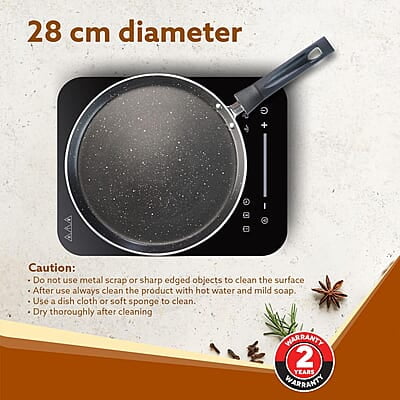 AGARO Elegant Non Stick Tawa, 28 cm Diameter, Induction and Gas Oven AGARO Elegant Non Stick Tawa, 28 cm Diameter, Induction and Gas Oven