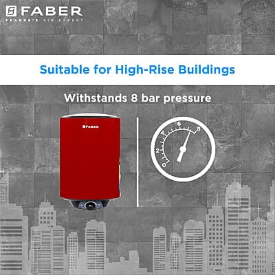 Faber Jazz 15L Vertical Storage Water Heater Titanium Glassline Coated Tank 2000W Faber Jazz 15L Vertical Storage Water Heater Titanium Glassline Coated Tank 2000W