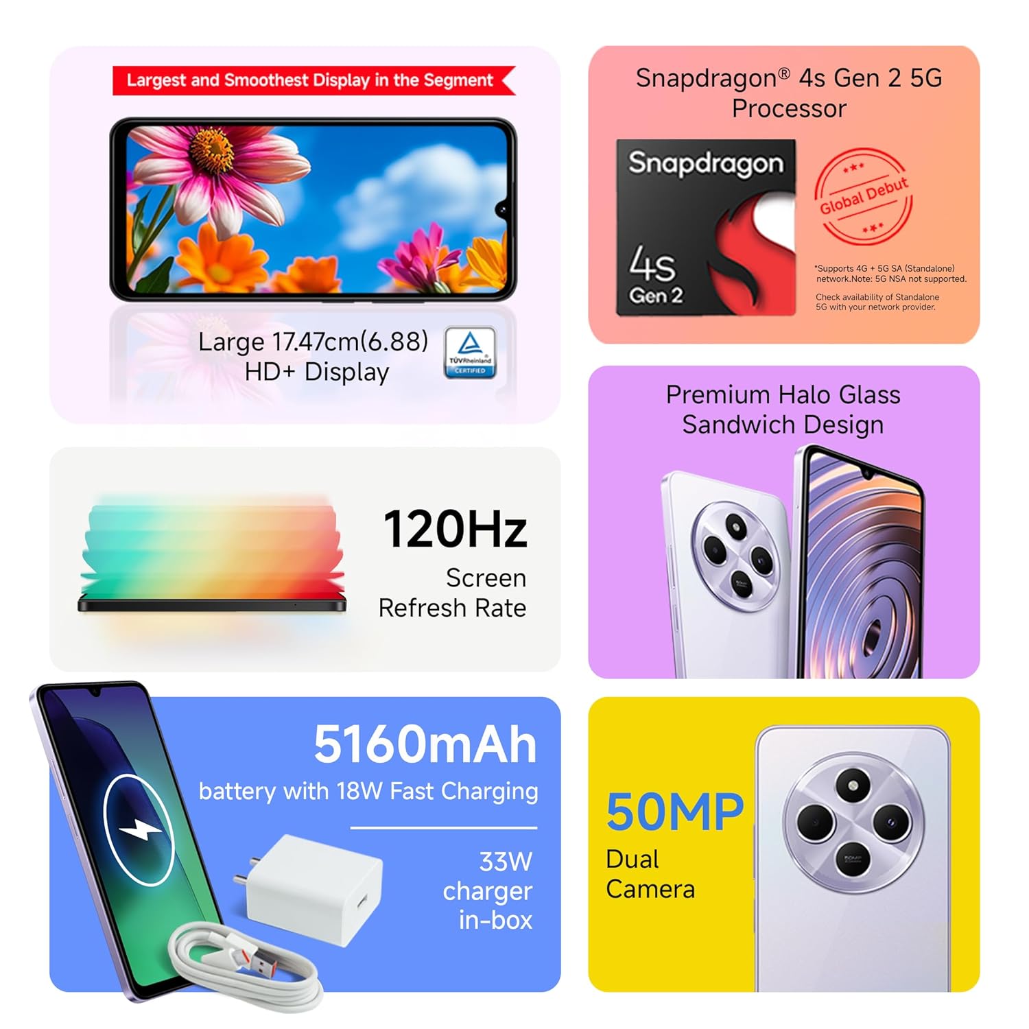 Redmi A4 5G (Sparkle Purple, 4GB RAM, 128GB Storage) Redmi A4 5G (Sparkle Purple, 4GB RAM, 128GB Storage)