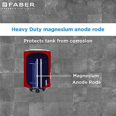 Faber Jazz 15L Vertical Storage Water Heater Titanium Glassline Coated Tank 2000W Faber Jazz 15L Vertical Storage Water Heater Titanium Glassline Coated Tank 2000W