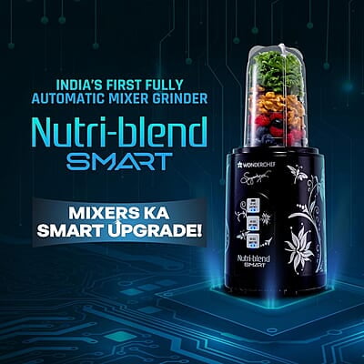Wonderchef Nutri-blend Mixer, Grinder & Blender Powerful 400W 22000 RPM  2 Unbreakable Jars