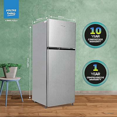 Voltas Beko, A Tata Product 228 L, 2-Star Made in India Double Door Frost Free Refrigerator