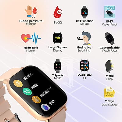 Zebronics ZEB-FIT7220CH Smart Fitness Watch with Call Function via Built-in Speaker & Mic Zebronics ZEB-FIT7220CH Smart Fitness Watch with Call Function via Built-in Speaker & Mic