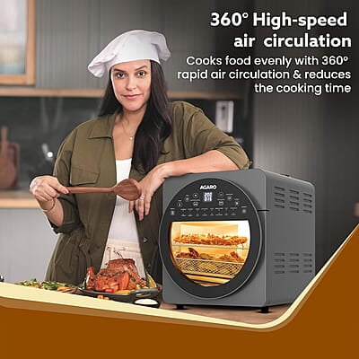 AGARO Elite Air Fryer For Home,14.5L,Rotisserie Convection Oven,1700 watts,Electric Oven,16 Preset Menus AGARO Elite Air Fryer For Home,14.5L,Rotisserie Convection Oven,1700 watts,Electric Oven,16 Preset Menus