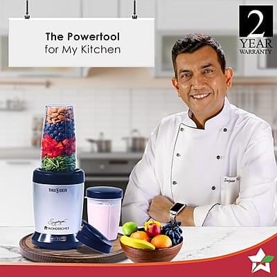 Wonderchef Nutri-Blend Thunder, 22000 RPM Mixer-Grinder, Blender, Stainless Steel 6-Blade 1000W Wonderchef Nutri-Blend Thunder, 22000 RPM Mixer-Grinder, Blender, Stainless Steel 6-Blade 1000W