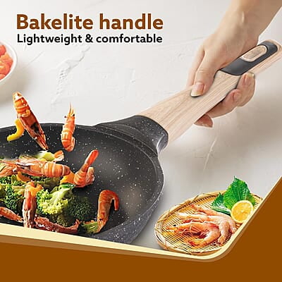 AGARO Imperial Granite Non Stick Fry Pan, 1.1L / 20cm, Cast Aluminium Body AGARO Imperial Granite Non Stick Fry Pan, 1.1L / 20cm, Cast Aluminium Body