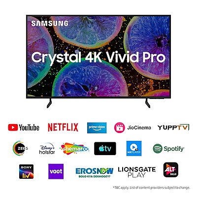 Samsung 108 cm (43 inches) D Series Crystal 4K Vivid Pro Ultra HD Smart LED TV UA43DUE77AKLXL Samsung 108 cm (43 inches) D Series Crystal 4K Vivid Pro Ultra HD Smart LED TV UA43DUE77AKLXL