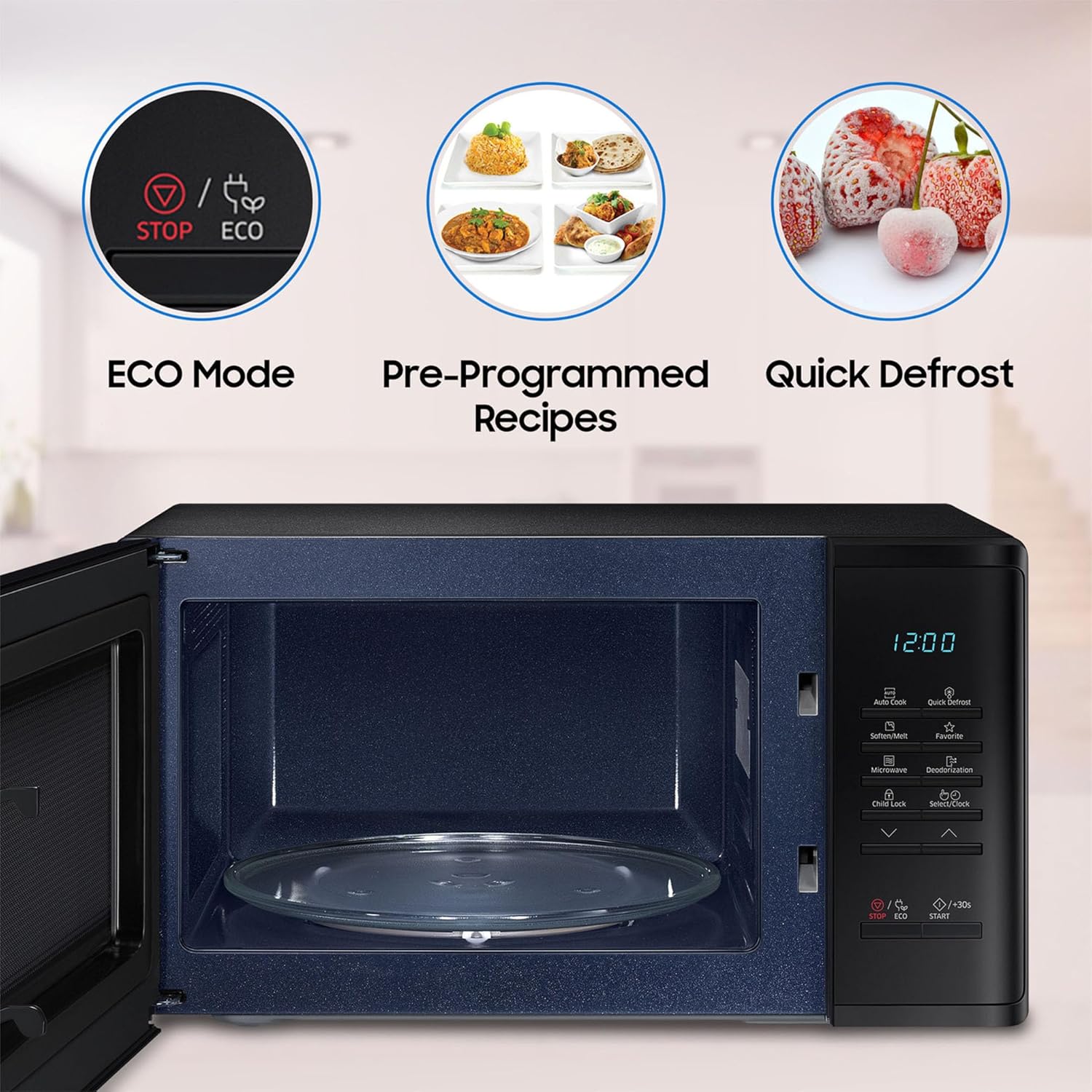 Samsung 23 L Solo Microwave Oven (MS23A3513AK/TL Samsung 23 L Solo Microwave Oven (MS23A3513AK/TL