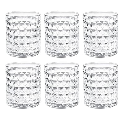 Treo by Milton Knitts 260 Glass Tumblers, Transparent, Knitt Textured Design Glasses Set of 6, 260 ml Each Ideal for Water, Juice, Cocktails, Mocktails Treo by Milton Knitts 260 Glass Tumblers, Transparent, Knitt Textured Design Glasses Set of 6, 260 ml Each Ideal for Water, Juice, Cocktails, Mocktails