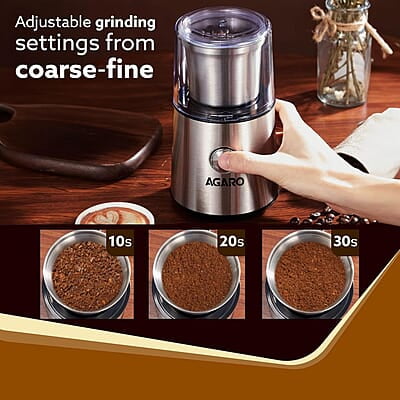 AGARO Regency Electric Coffee Grinder, 85 Grams, Coffee Grinder Machine, Espresso Grinder AGARO Regency Electric Coffee Grinder, 85 Grams, Coffee Grinder Machine, Espresso Grinder