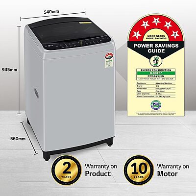 LG 9 Kg 5 Star Inverter Fully-Automatic Top Load Washing Machine