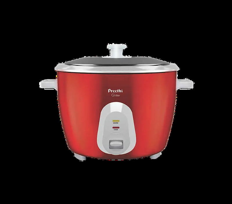 Preethi Glitter 1.8L Double Pan Electric Rice cooker Red Preethi Glitter 1.8L Double Pan Electric Rice cooker Red