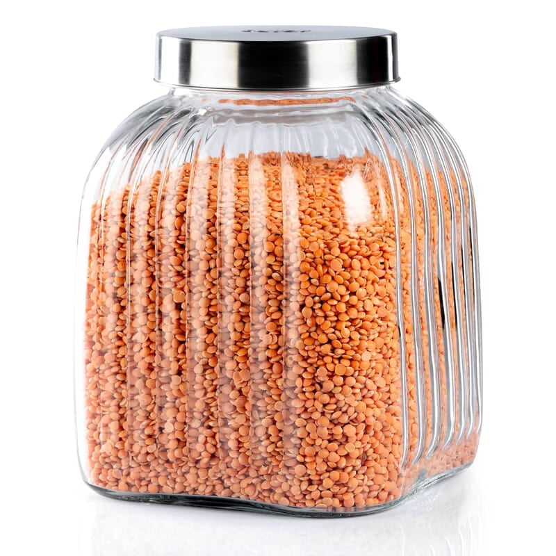 AGARO Elegant Glass Jar 3500 ml, Steel Lid, Storage Glass Container AGARO Elegant Glass Jar 3500 ml, Steel Lid, Storage Glass Container