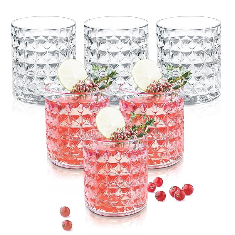 Treo by Milton Knitts 260 Glass Tumblers, Transparent, Knitt Textured Design Glasses Set of 6, 260 ml Each Ideal for Water, Juice, Cocktails, Mocktails Treo by Milton Knitts 260 Glass Tumblers, Transparent, Knitt Textured Design Glasses Set of 6, 260 ml Each Ideal for Water, Juice, Cocktails, Mocktails