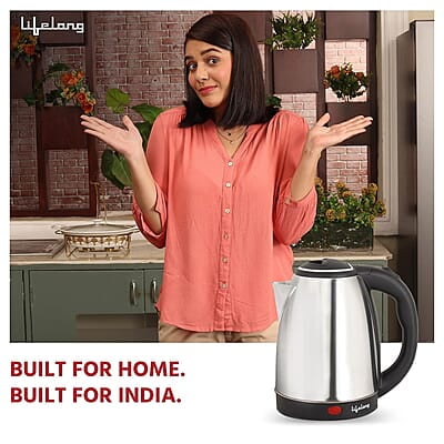 Lifelong LLEK15 Electric Kettle 1.5L with Stainless Steel Body, Easy and Fast Boiling Lifelong LLEK15 Electric Kettle 1.5L with Stainless Steel Body, Easy and Fast Boiling
