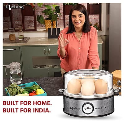 Lifelong Egg Boiler 360-Watt (Transparent and Silver Grey), Boil 7 eggs Lifelong Egg Boiler 360-Watt (Transparent and Silver Grey), Boil 7 eggs